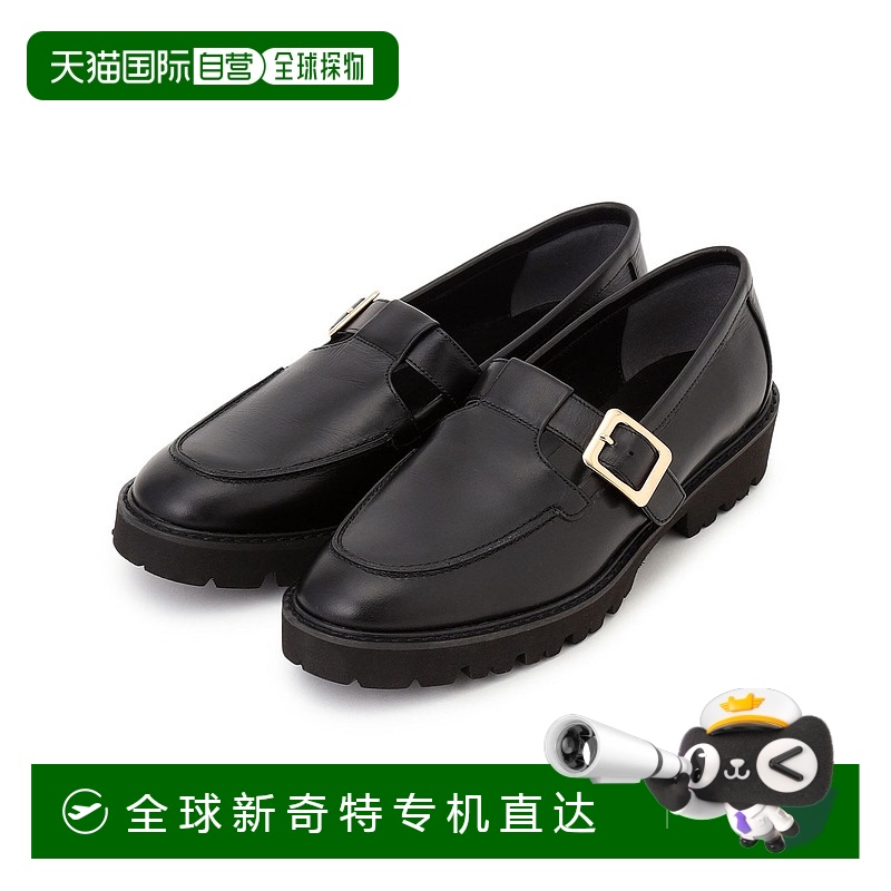 1h可退 日本直邮23区 女士 亮面牛皮轻便乐福鞋 金属扣装饰 休闲