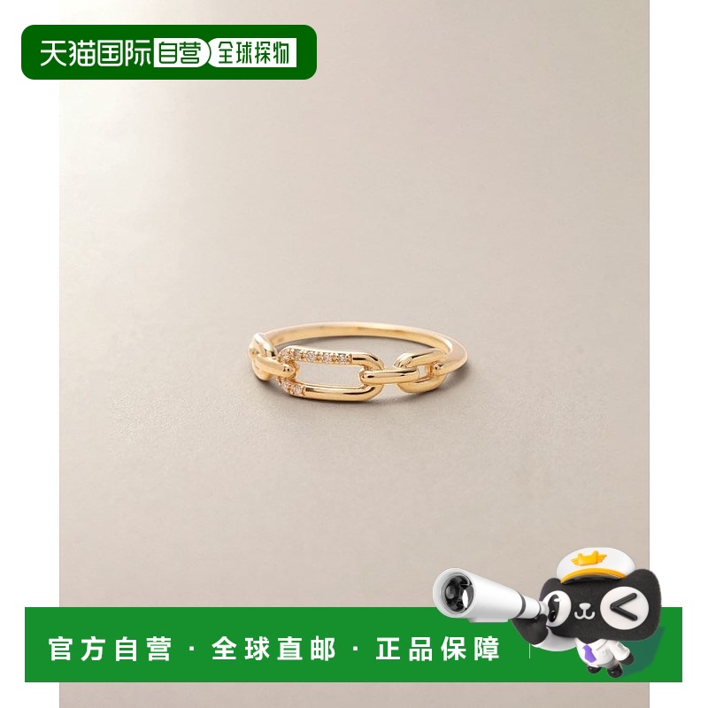 日潮跑腿COCOSHNIK K10 钻石 PC 图案不对称戒指 405-66347