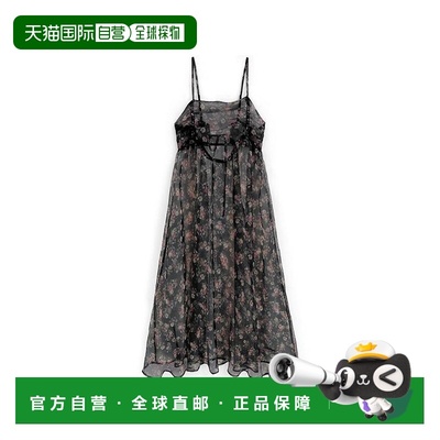 日本直邮日潮 GRL斋藤飞鸟 花卉图案透视吊带连衣裙dk1377新款