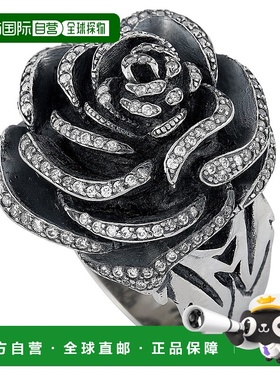 自营King Baby 银白色立方氧化锆玫瑰戒指 - 多色 【美国奥莱】直