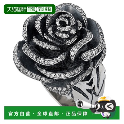 自营King Baby 银白色立方氧化锆玫瑰戒指 - 多色 【美国奥莱】直