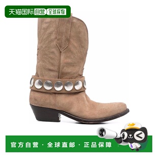 香港直邮Golden Goose Deluxe Brand 扣环开合绒面皮短靴 GWF0013