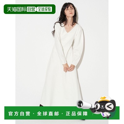 1h可退 日本直邮ELENDEEK 女装 紧身A字 针织连衣裙 V领设计 5125