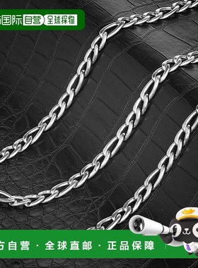 自营 Crucible Los Angeles 抛光不锈钢 7 毫米费加罗链 - 18
