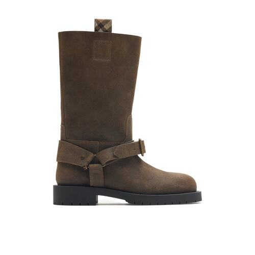 BURBERRY 女士高跟鞋 81130161 AW2025 棕色 Saddle  柔软低帮靴