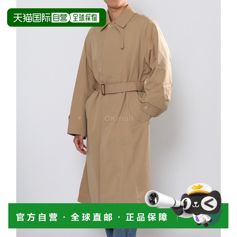 韩国直邮AURALEE 羊毛大帆布 SOUTIEN 领大衣 (A23SC01WC 浅米色)