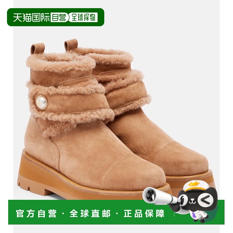 1h可退 香港直邮潮奢 Jimmy Choo 周仰杰 女士 Meena 绒面革短靴