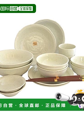 【日本直邮】Aito 美浓烧 日式餐具套组 自然白色 16点套组 19774