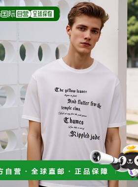 香港直邮ALEXANDER MCQUEEN 男士T恤 815069QTAC70909 SS2025男装