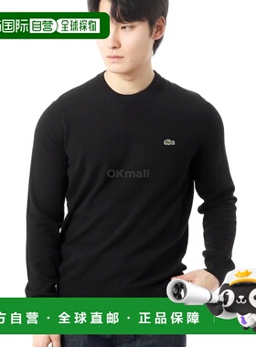 韩国直邮Lacoste毛衣男女同款黑色圆领针织舒适透气AH1985-031