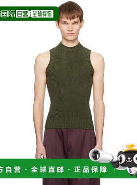 香港直邮Jil Sander 吉尔 桑达 男士 绿色圆领背心 J21NC0122J154