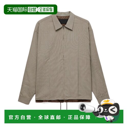 香港直邮PRADA 男士衬衫 SC87719A1SFAOF0065 AW2026 棕色 羊毛衬