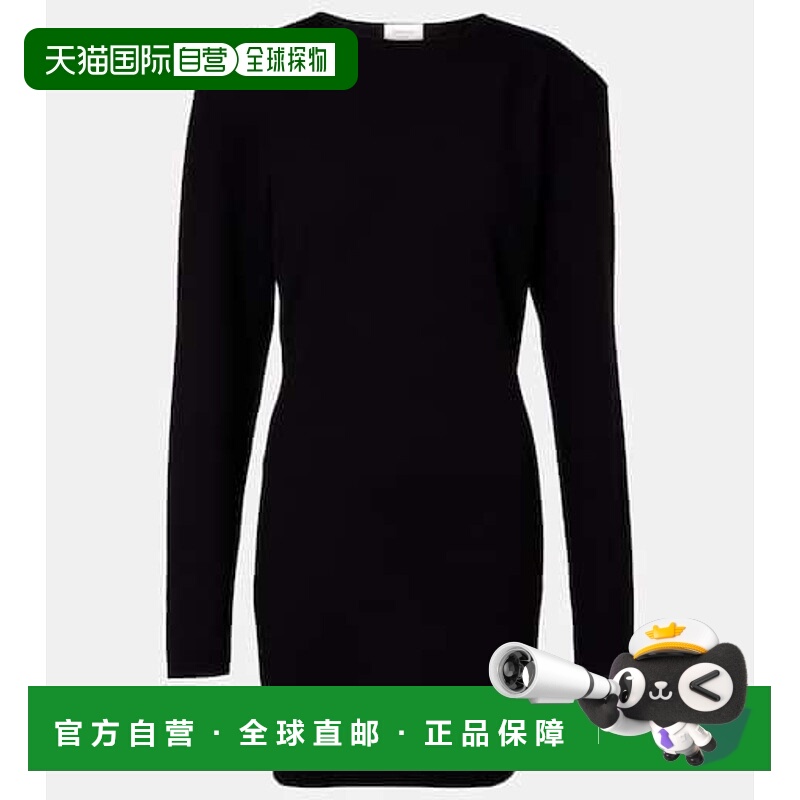 1h可退 香港直邮Saint Laurent 圣罗兰 女士 羊毛混纺迷你连衣裙