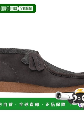 自营 Clarks WallabeeVO BT灰色绒面革-深灰色组合 美国奥莱直发