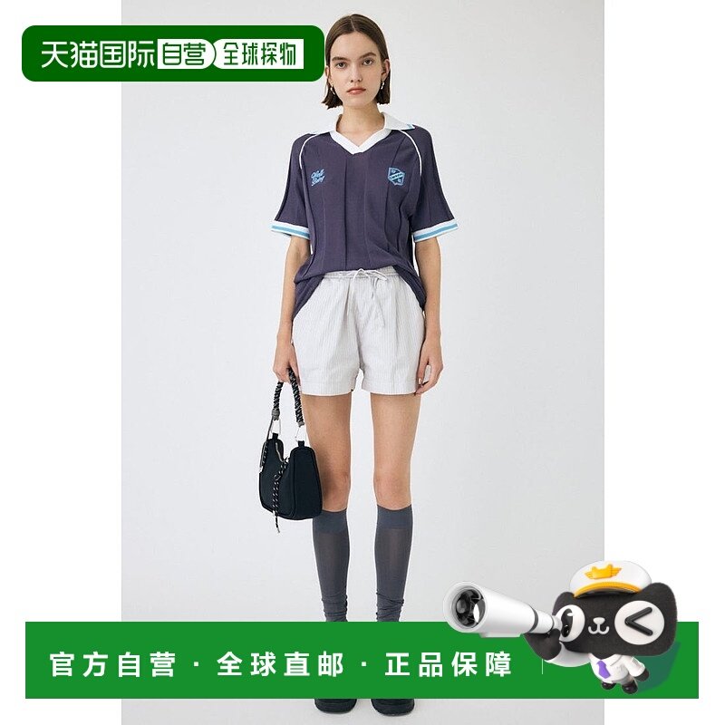 日本直邮MOUSSY H/S KNIT GAME衬衫 [MO1164EW036761] 白色