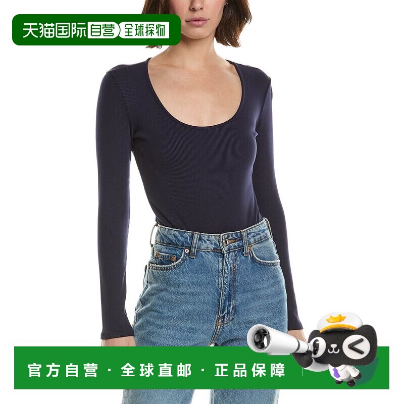自营L'AGENCE Elara紧身衣-蓝色 美国奥莱直发性感