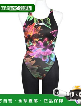 日本直邮ARENA 竞速连体泳衣 黑色×粉色 S-LL尺码 WA认证款 [AS5