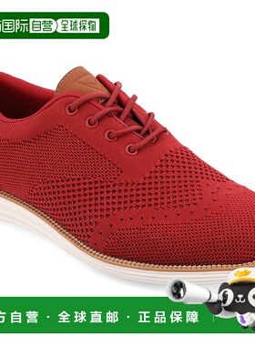 自营 Vance Co. 男士 Ezra 宽幅针织正装鞋 - 红色 美国奥莱直发