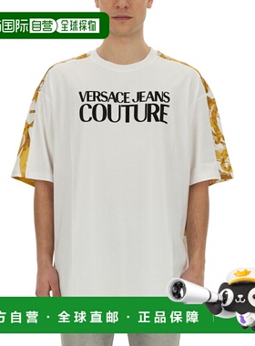 1h可退 香港直邮versace 范思哲 男士 带LogoT恤 76GAH613JS287G0
