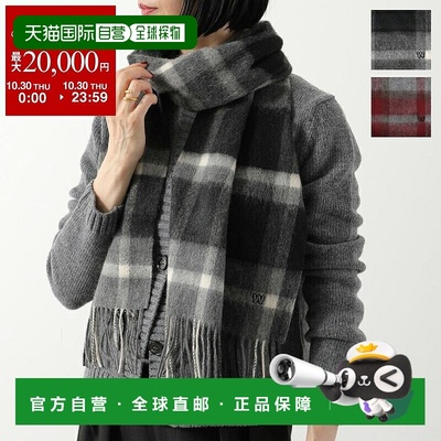日本直邮WEEKEND MAX MARA CATONE 女士羊绒围巾带有格子图案流苏