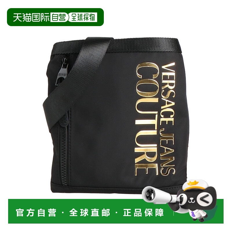 1h可退 香港直邮潮奢 versace 范思哲 男士 Bags 斜挎包 black黑