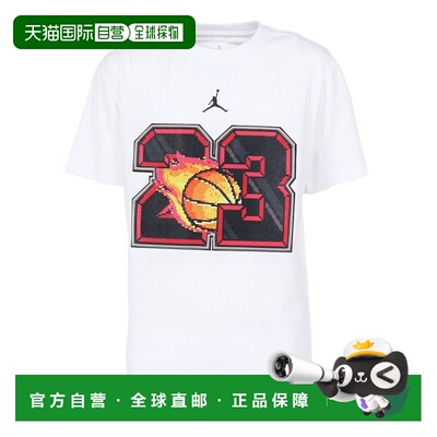 日本直邮Jordan 乔丹儿童AIR23火焰短袖T恤95D946-001