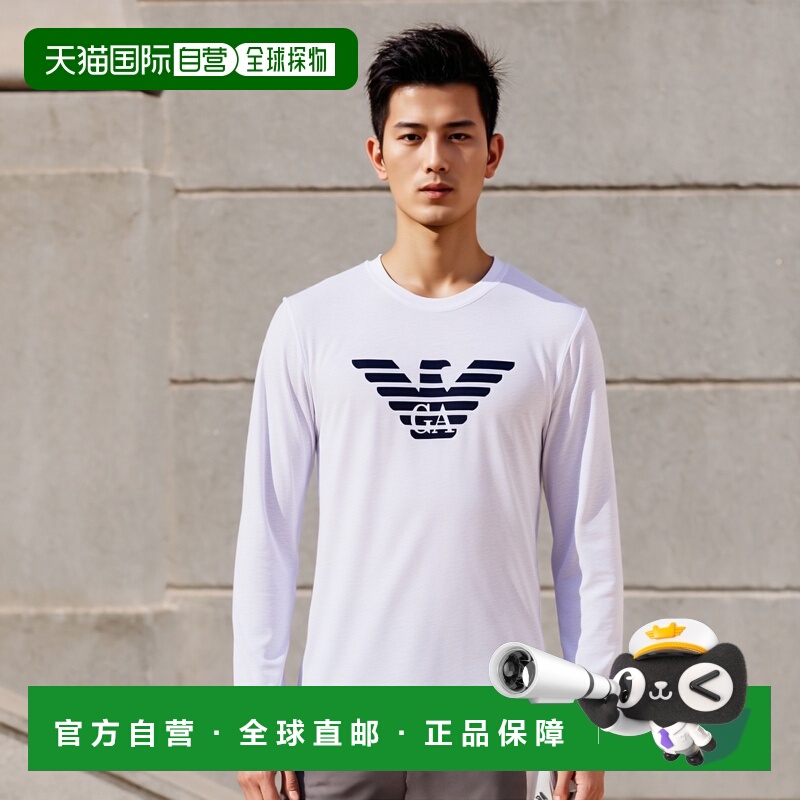 1h可退 香港直邮EMPORIO ARMANI 男士T恤 8N1TN81JPZZ0147 CO 白