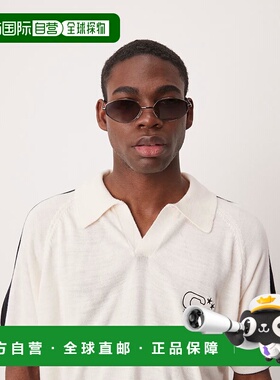 1h可退 香港直邮ASOS 男士 设计尖角椭圆形青铜色渐变烟灰色镜片