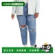 Wais Mom 自营Women Denim Levi Blue High Jeans Distressed