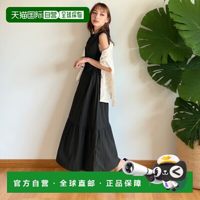 1h可退 日本直邮Classical Elf 女士轻盈弹力侧拉绳无袖A字连衣裙
