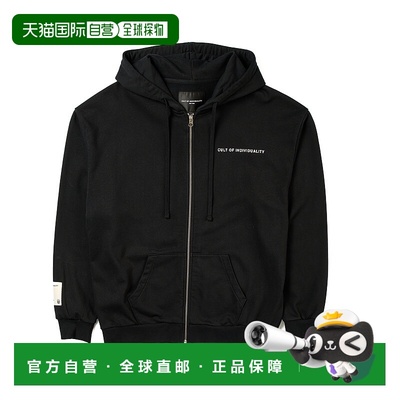 自营 cult of individuality拉链连帽运动衫-黑色 美国奥莱直发