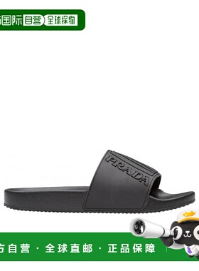 【99新未使用】香港直邮Prada 黑色logo印花凉拖 C-4X3240 F00020