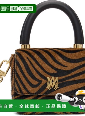 1h可退 香港直邮AMIRI 女士 棕色 & 黑色 Micro MA Zebra 手提包