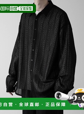 1h可退 日本直邮RUUBON男女同款高质感蕾丝透视衬衫 RUBsh1220