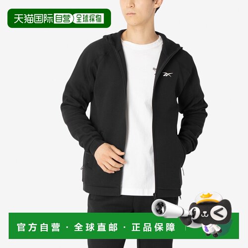 日本直邮Reebok 168310 Team 全拉链连帽衫（黑色）