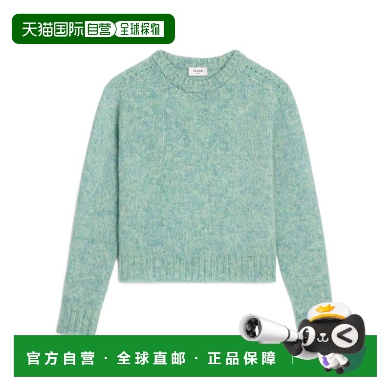 香港直邮CELINE 女士针织衫 RY0KO090429IM SS2026 绿色 圆领长袖