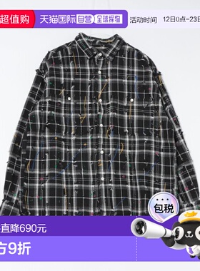 1h可退 日本直邮DANKE SCHON 男女同款 CHECK L/S SHIRTS 半损设