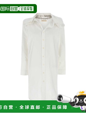 香港直邮Y PROJECT 女士 白色牛津衬衫式连衣裙 101DR004F548EVER