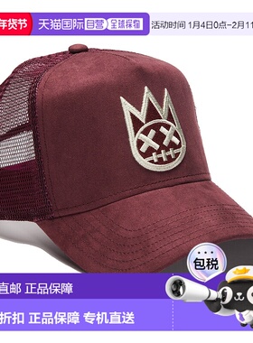 自营 cult of individuality石木山标志网背卡车帽，复古梅洛-红