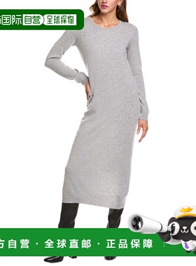 自营philosophy Bateau Neck Cashmere Midi Dress - grey 美国奥