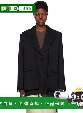 1h可退 香港直邮潮奢 BITE 女士 黑色叠层西装外套 1184130999
