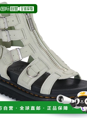 欧洲直邮Dr. Martens 女士 Olson Smoked Mint Tumbled Nubuck 凉