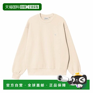自营欧洲直邮Carhartt WIP Casey女士米白色棉刺绣Logo卫衣