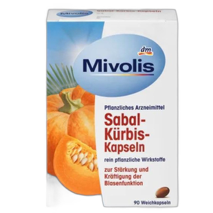 欧洲直邮Mivolis南瓜籽锯棕榈男女性膀胱胶囊改善尿频夜尿多90粒