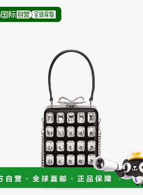 1h可退 香港直邮潮奢 Self-Portrait 女士 绸缎水晶肩包 RS26302D