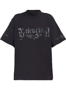 BALENCIAGA 女士T恤 764235TRVA31576 AW2024 黑色