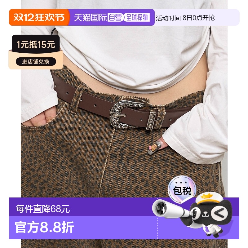 1h可退 日本直邮WHO'S WHO gallery 女士 西部风扣头 仿皮腰带 设