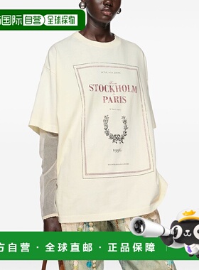 1h可退 香港直邮潮奢 Acne Studios 艾克妮 女士 叠层印花 T 恤 A