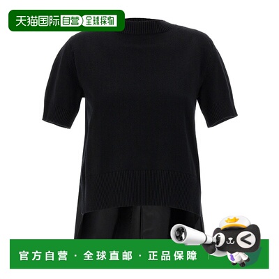1小时内可退 香港直邮Sacai 女士 拼接毛衣 2507849 black黑色 舒