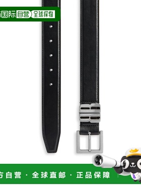 欧洲直邮BALENCIAGA (2025) 男士 Bb Editor 黑色腰带巴黎世家